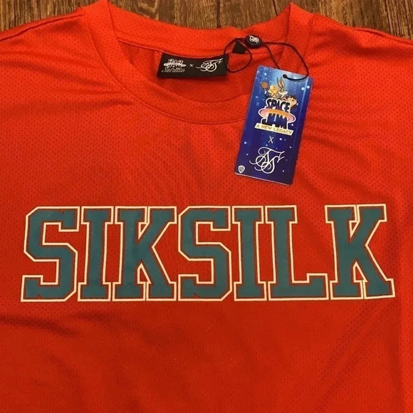 SikSilk Space Jam T Shirt Jersey Relaxed Fit Bugs Bunny #1 Men’s Medium NWT - Picture 4 of 10